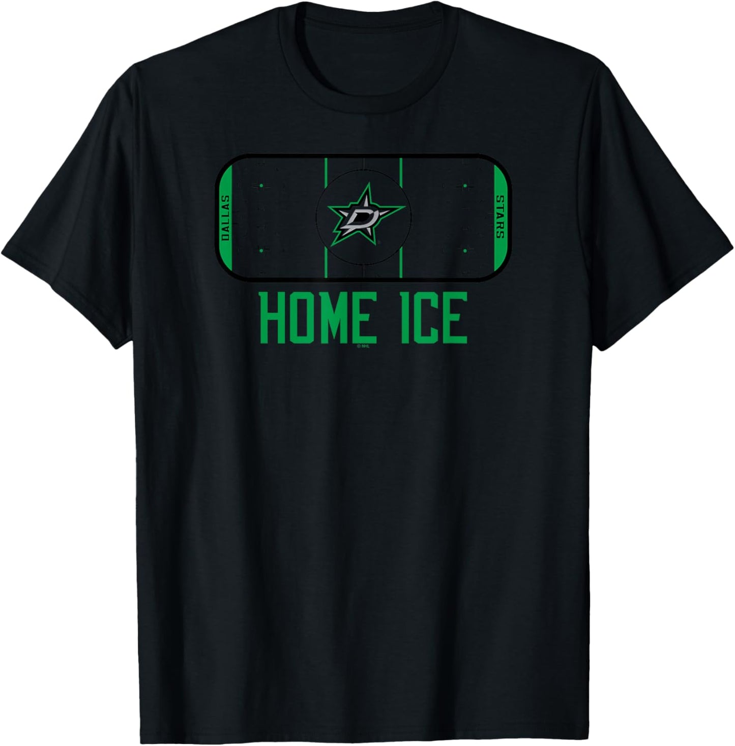 Dallas Stars Home Ice White Officially Licensed T-Shirt - T-Shirt | Black