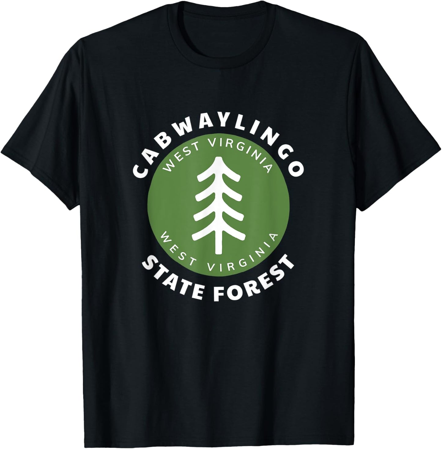 Cabwaylingo State Forest West Virginia Vacation Souvenir WV T-Shirt - T-Shirt | Black