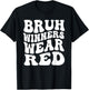Winners Wear Red Team Spirit Week Game Sports Day Groovy T-Shirt - T-Shirt | Black