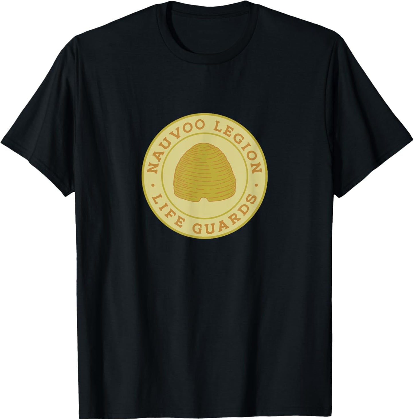 Nauvoo Legion Life Guards Uniform Button with Beehive T-Shirt - T-Shirt | Black