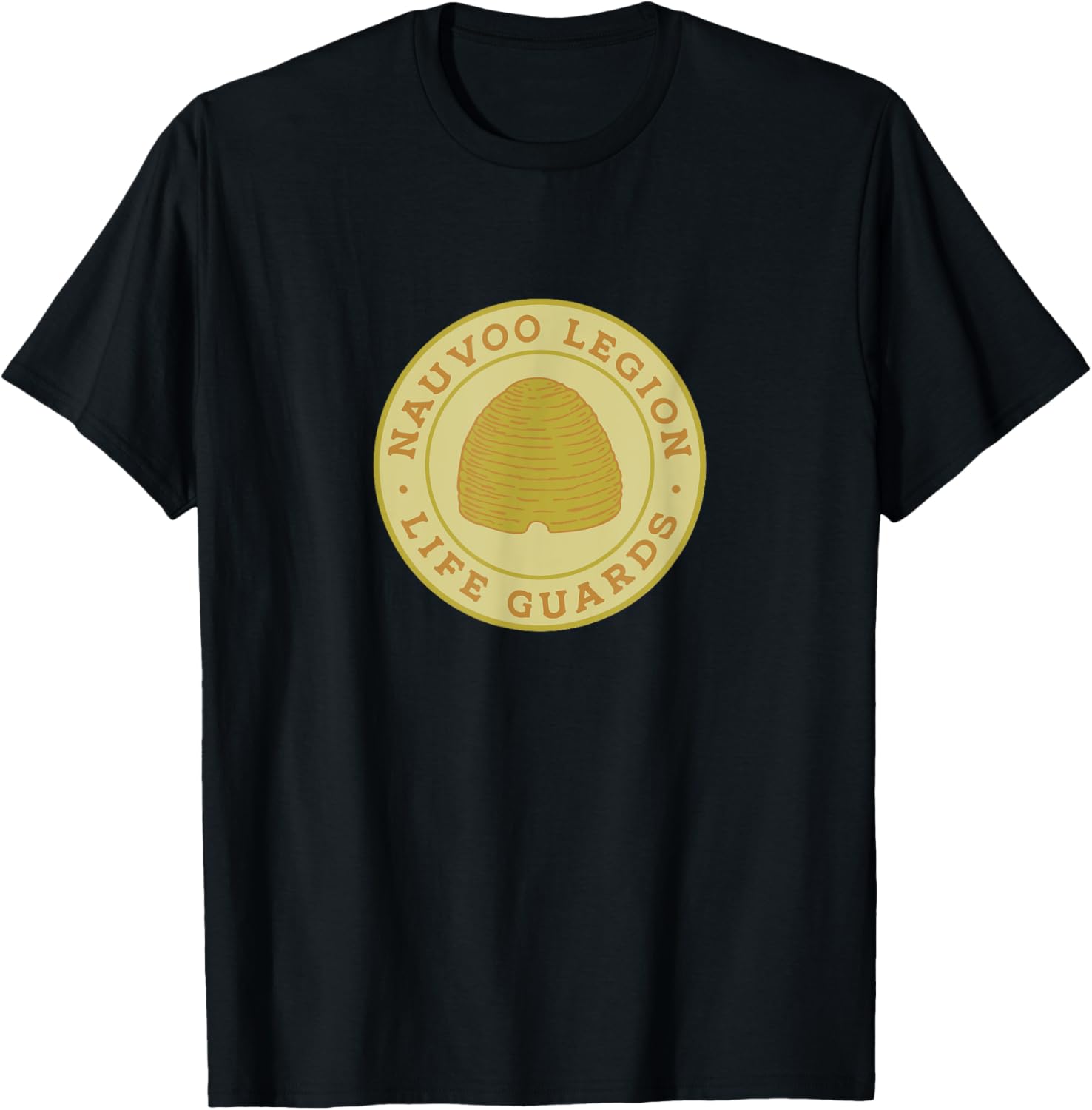 Nauvoo Legion Life Guards Uniform Button with Beehive T-Shirt - T-Shirt | Black