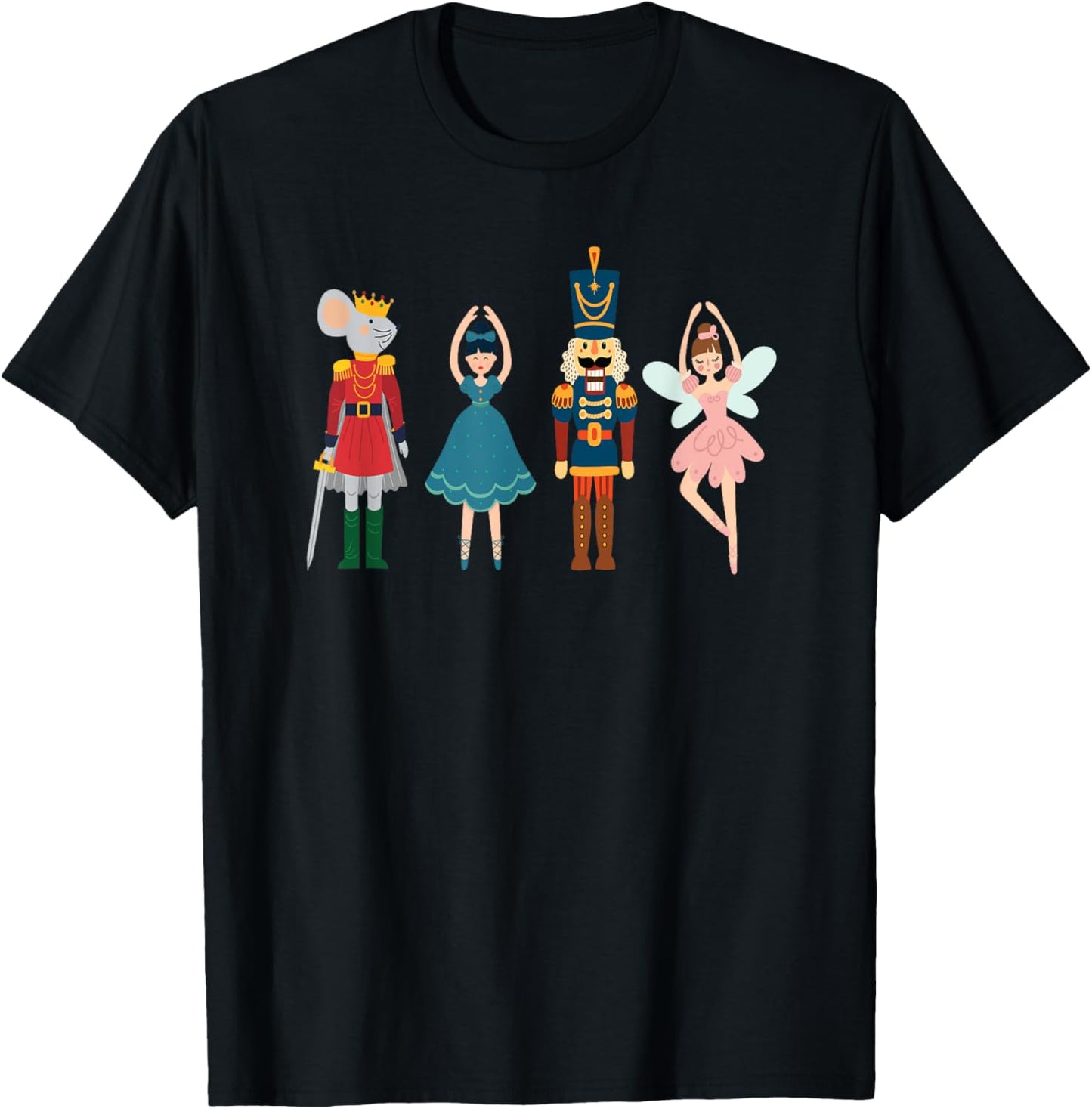 Mouse King Sugar Plums Fairy Clara Christmas Nutcracker T-Shirt - T-Shirt | Black
