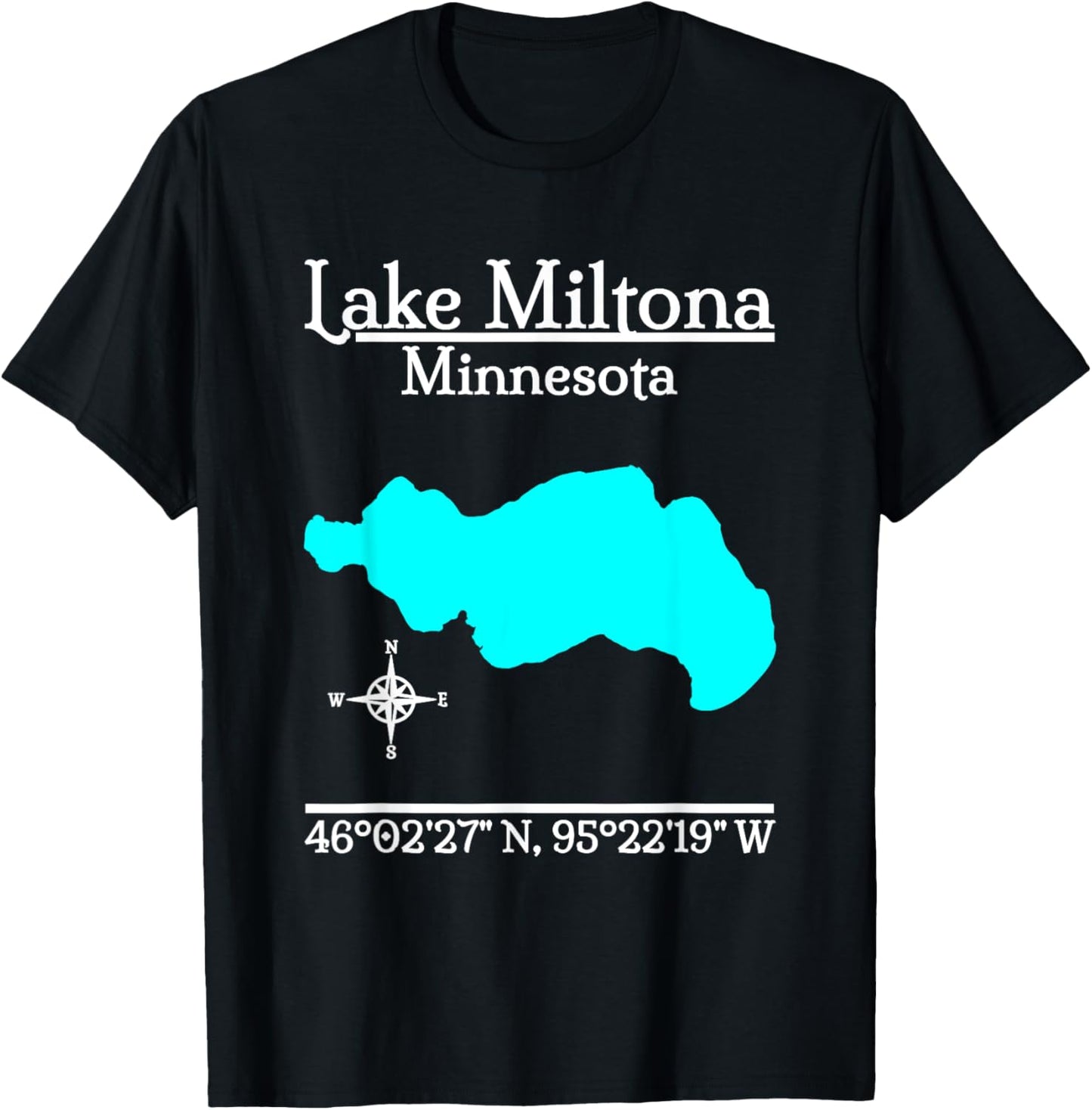 Lake Miltona - Minnesota T-Shirt - T-Shirt | Black