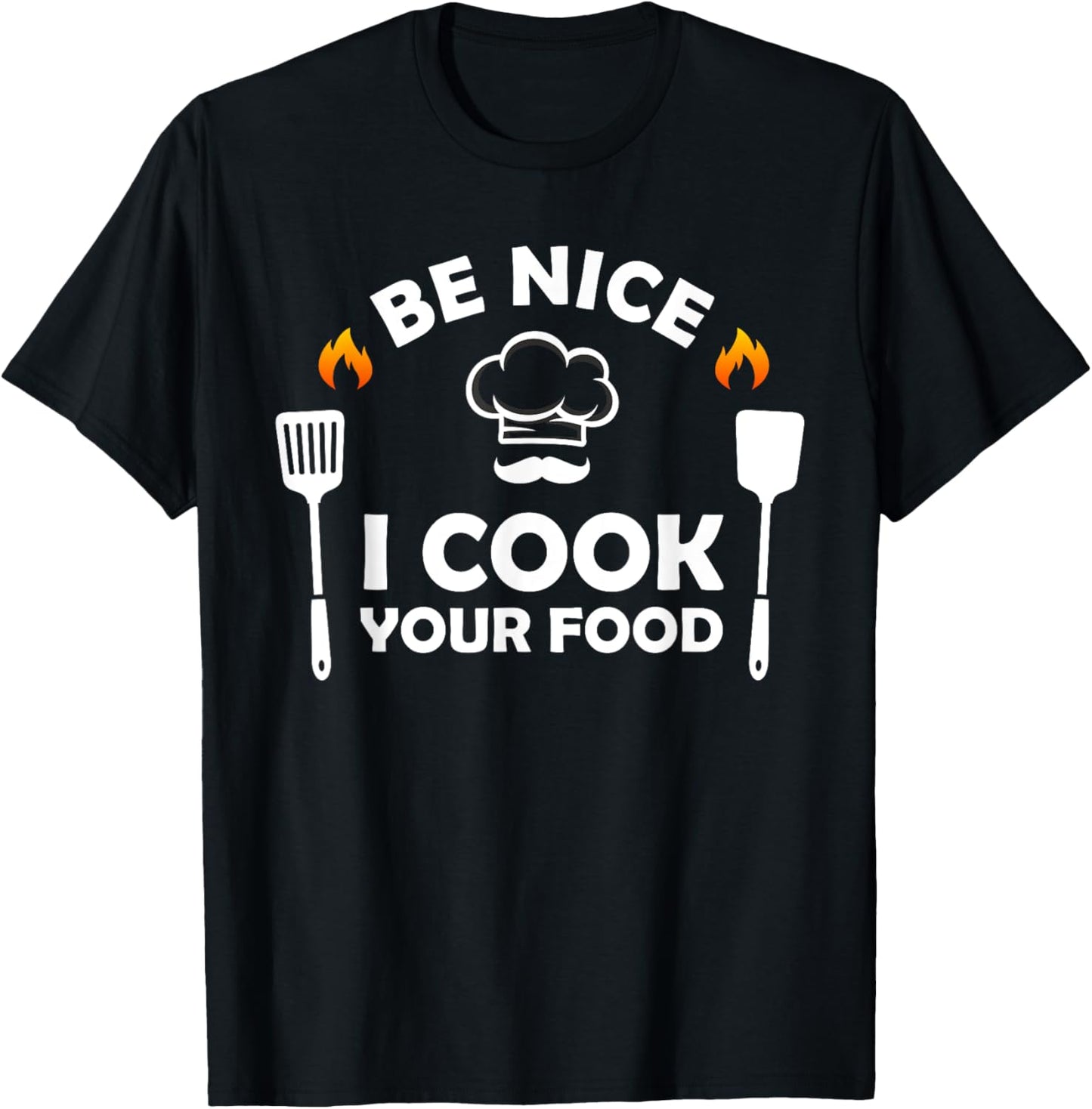 Funny Chef Design Women Cooking Lover Culinary Cook T-Shirt - T-Shirt | Black