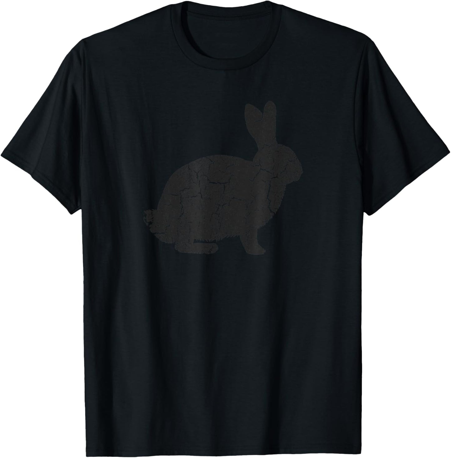 Hare Distressed Print - Vintage Hare T-Shirt - T-Shirt | Black