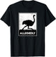 Allegedly Ostrich Funny Flightless Bird T-Shirt - T-Shirt | Black