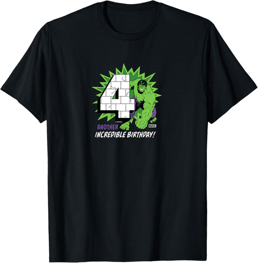 Hulk - 4th Birthday T-Shirt - T-Shirt | Black