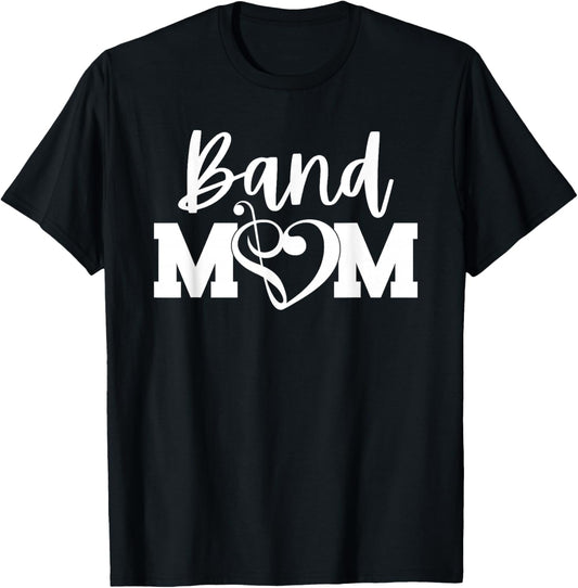 Band Mom Proud Band Mom Musical Marching Band Trumpet T-Shirt - T-Shirt | Black
