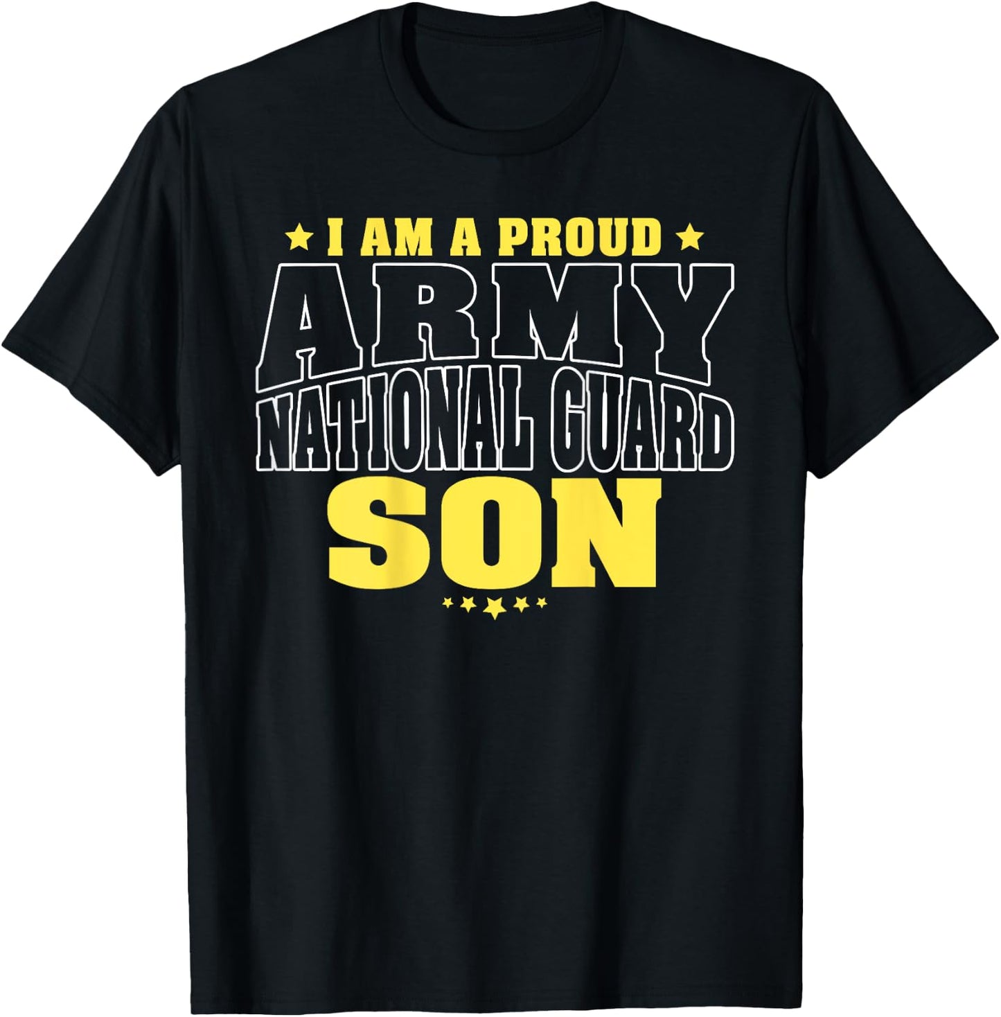 I Am A Proud Army National Guard Son - Military Child Family T-Shirt - T-Shirt | Black