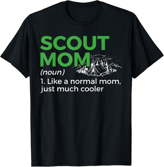 Scouting Funny Scout Mom Definition T-Shirt - T-Shirt | Black