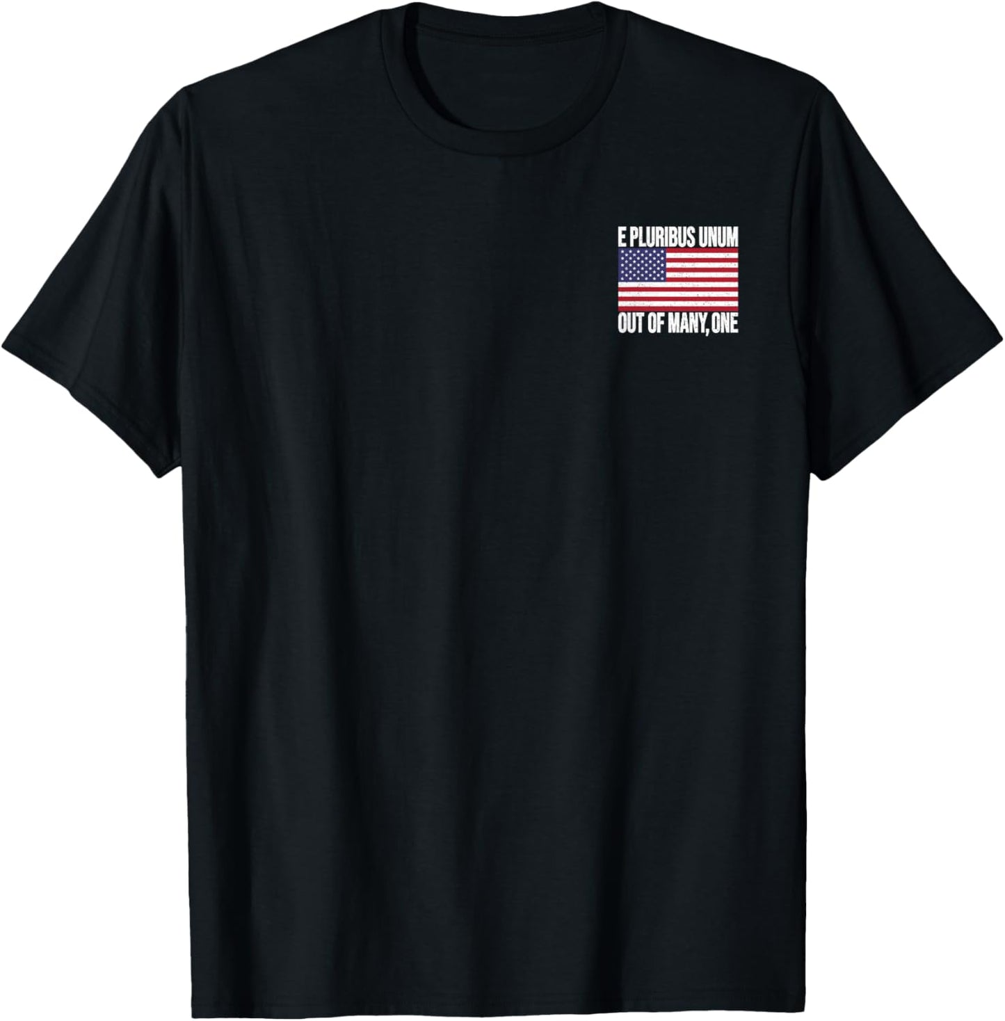 E Pluribus Unum Usa Flag T-Shirt - T-Shirt | Black