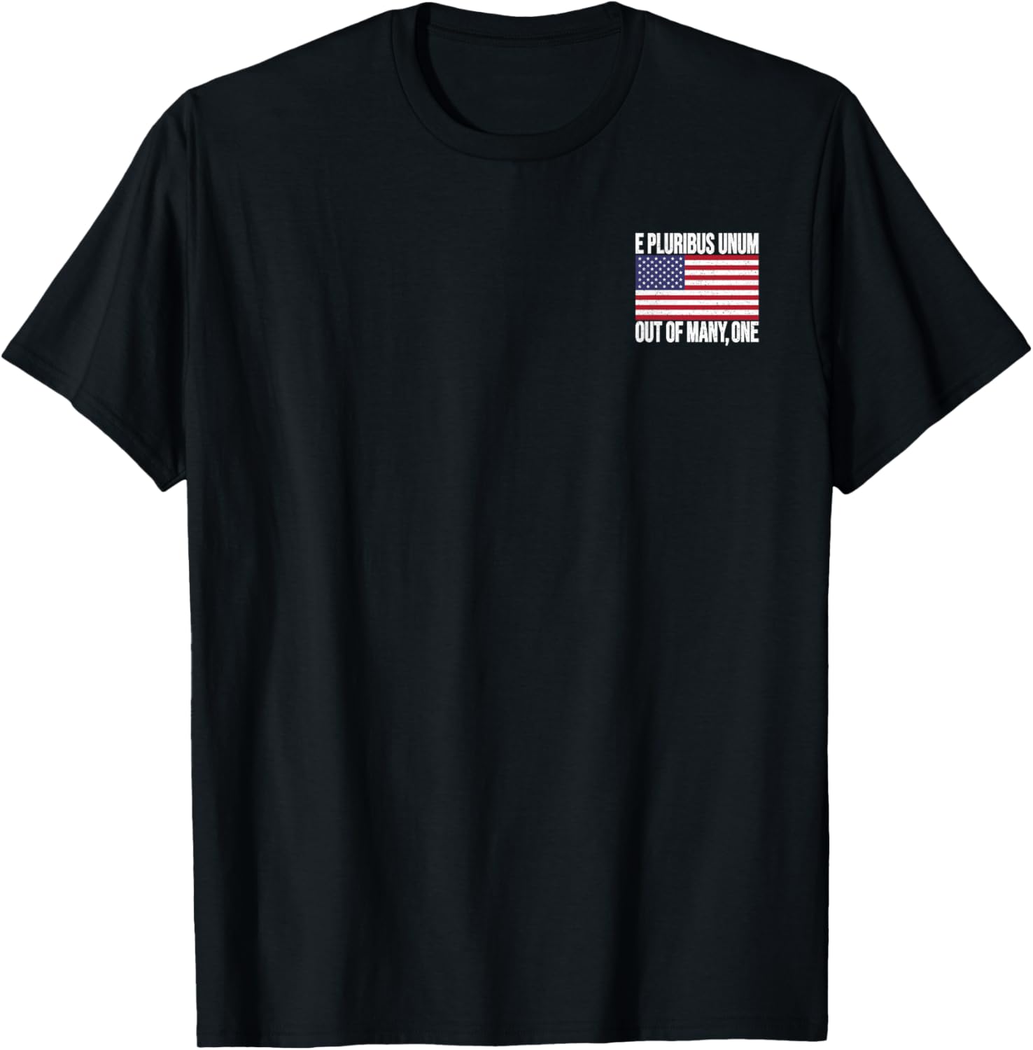 E Pluribus Unum Usa Flag T-Shirt - T-Shirt | Black