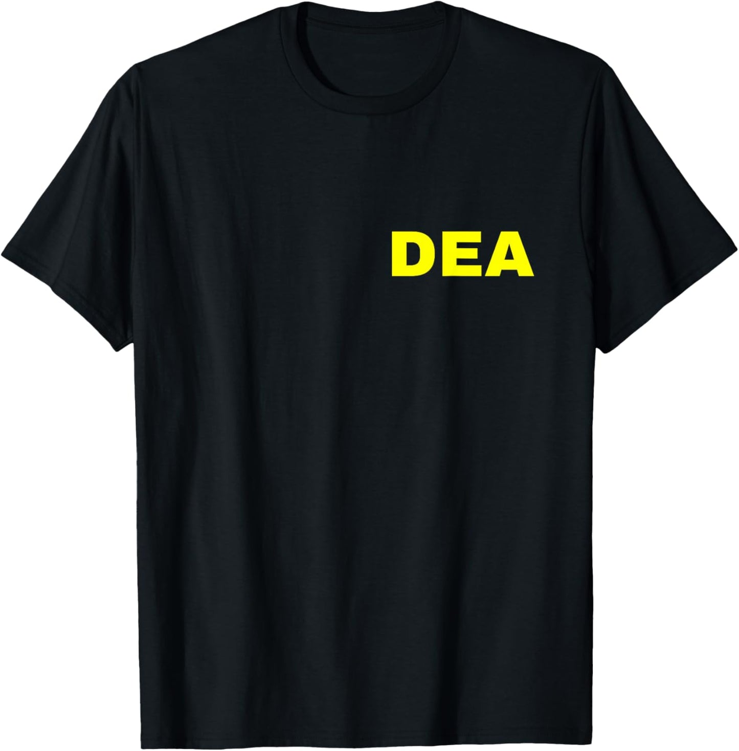DEA Agent Drug Enforcement Administration FRONT PRINT Yellow T-Shirt - T-Shirt | Black