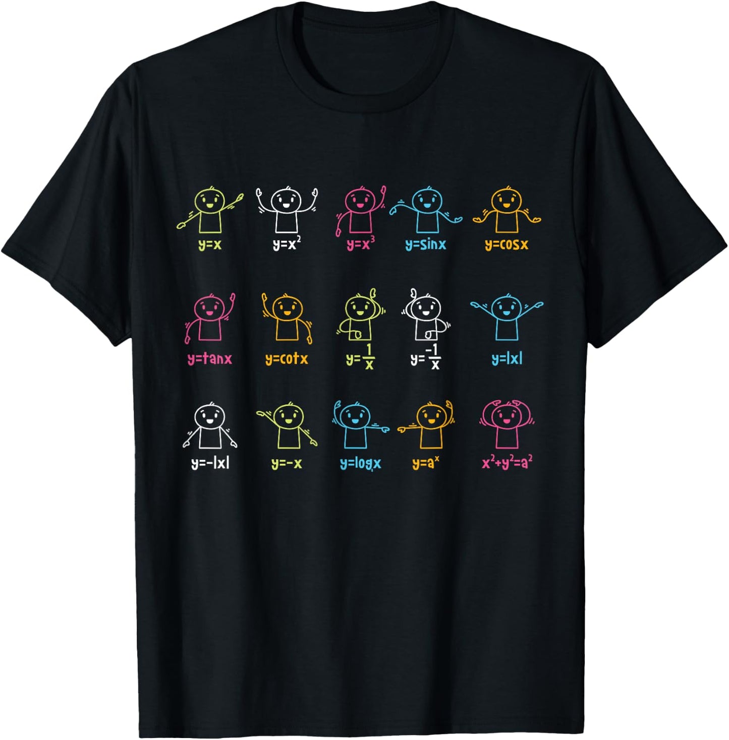 Algebra Dance Funny Graph Figures Math Equation Teacher Small T-Shirt - T-Shirt | Black