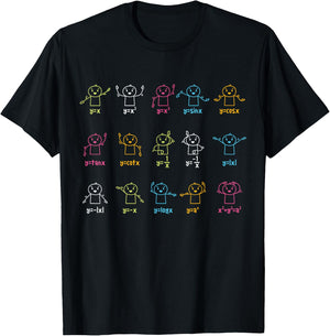 Algebra Dance Funny Graph Figures Math Equation Teacher Small T-Shirt - T-Shirt | Black