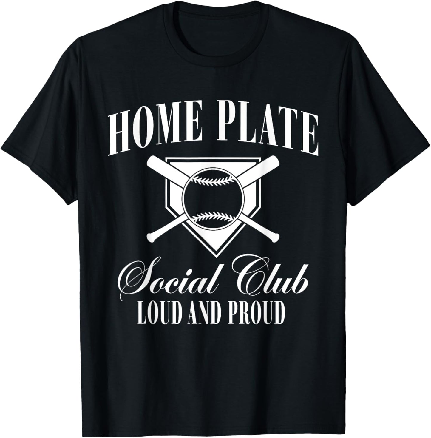Home Plate Social Club Baseball T-Shirt - T-Shirt | Black