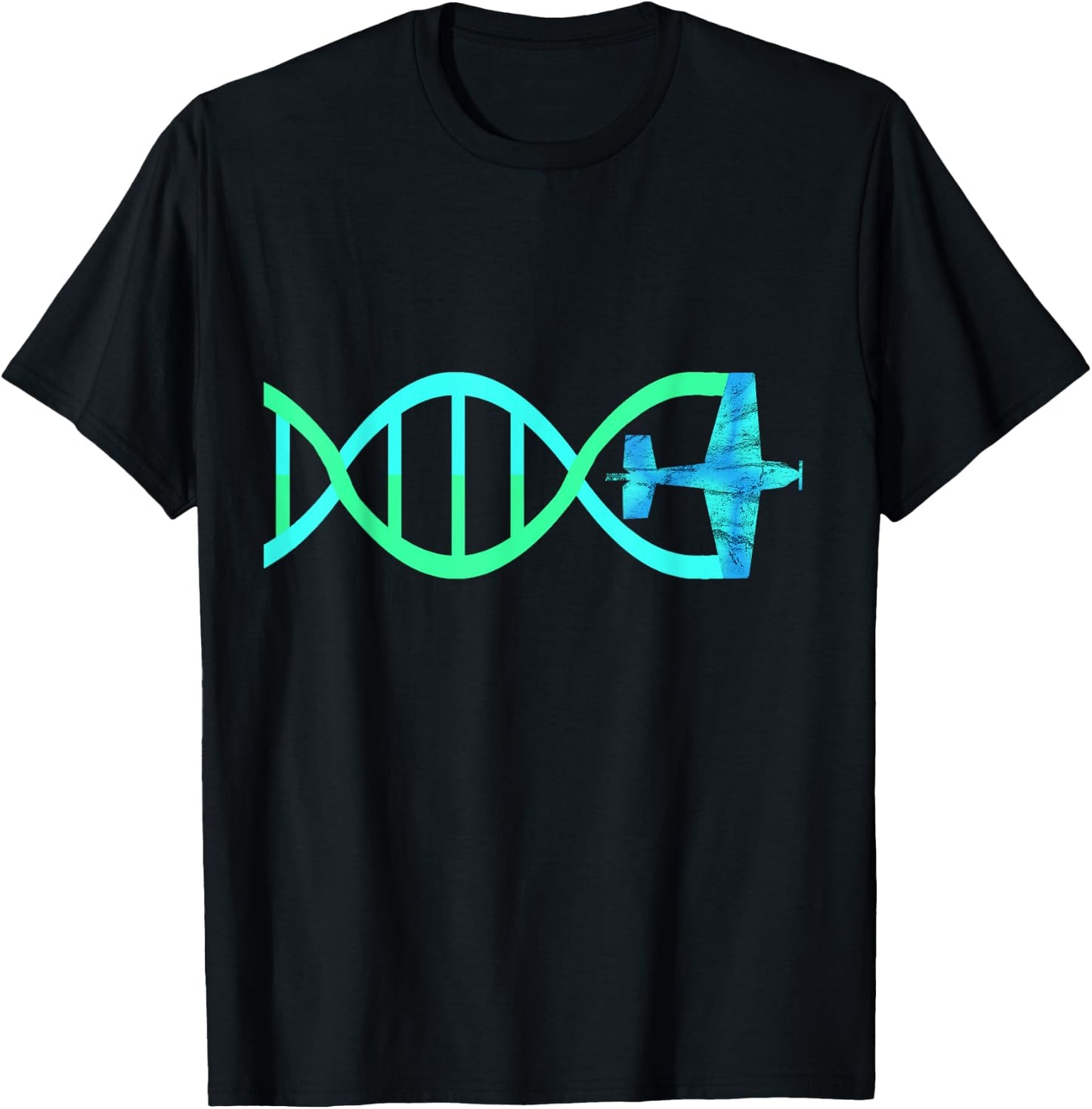 Aerobatic DNA Airplane Biplane Airshow Loops Maneuvers Shirt T-Shirt - T-Shirt | Black