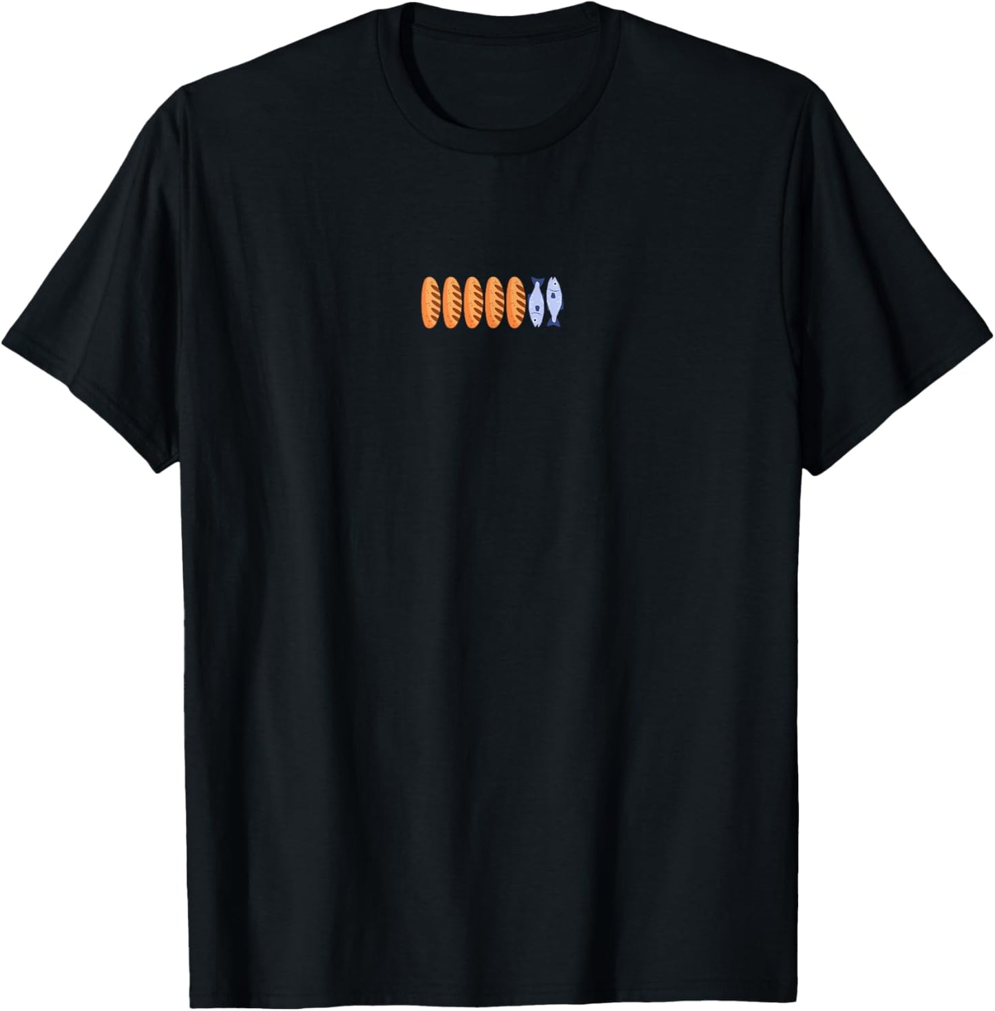 Fishes And Loaves Christian T-Shirt - T-Shirt | Black