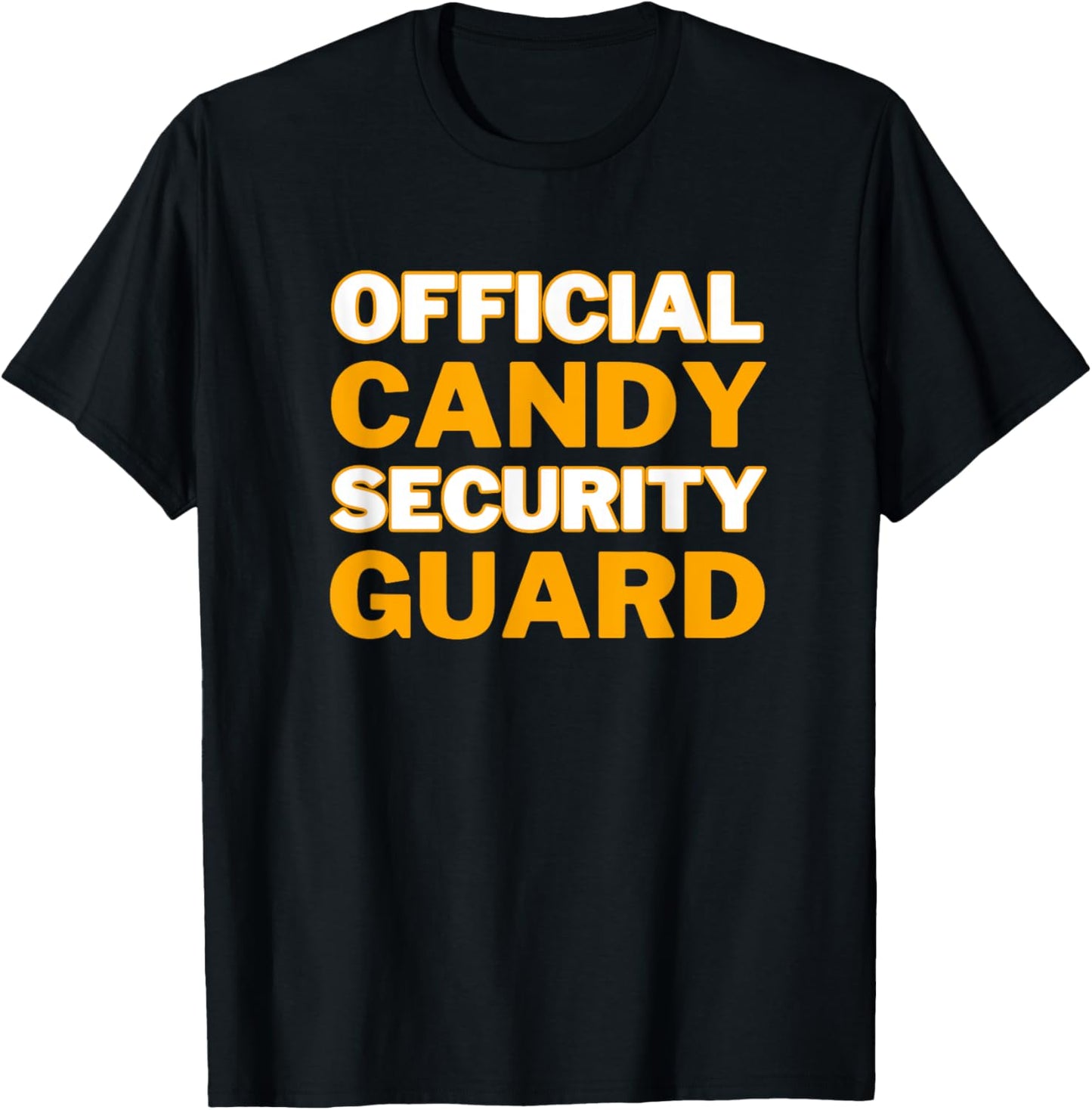 Official Candy Security Guard Funny Halloween Costume T-Shirt - T-Shirt | Black