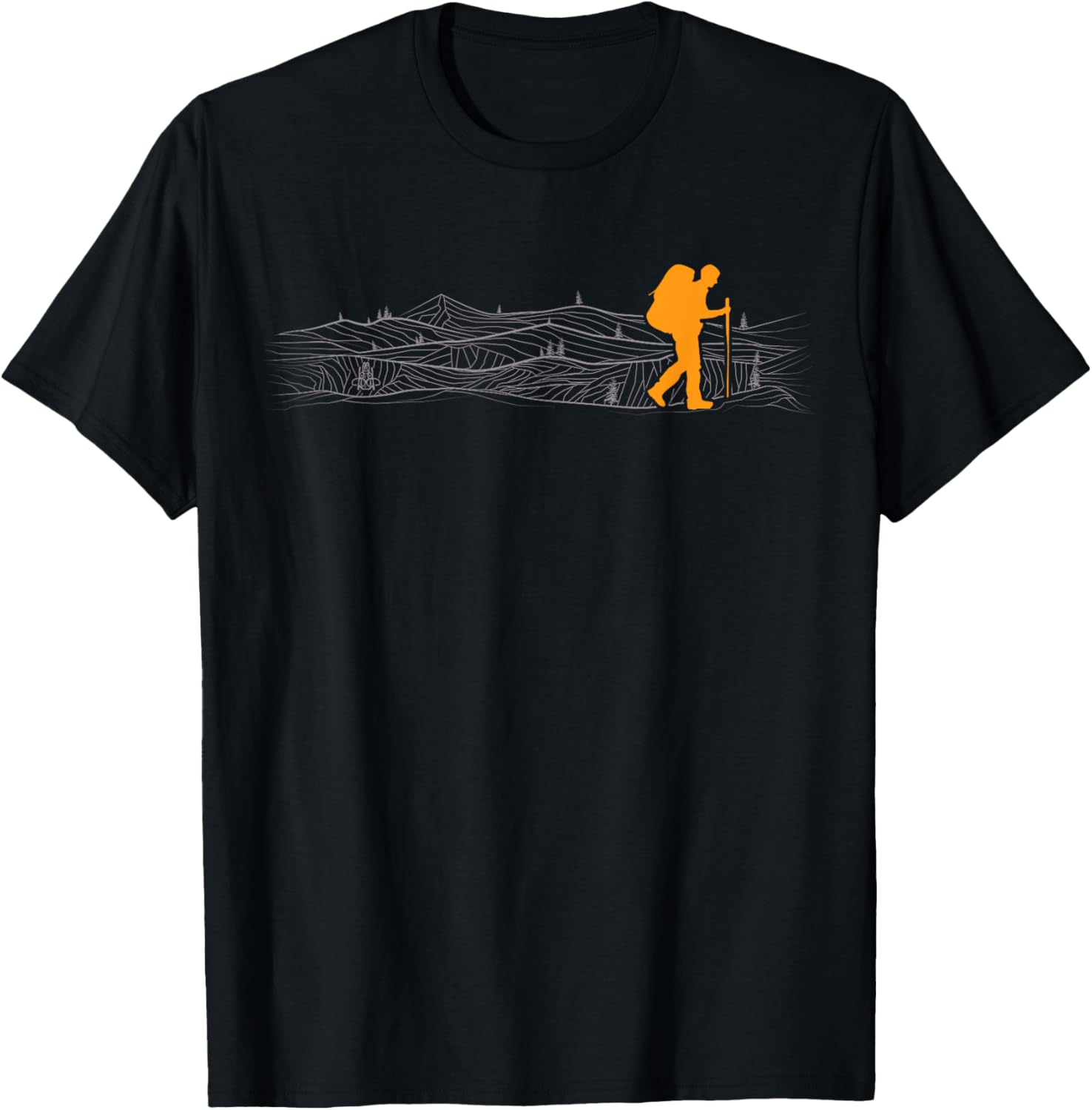 Minimalistic Backpacking Camping Hiker Bushcraft T-Shirt - T-Shirt | Black