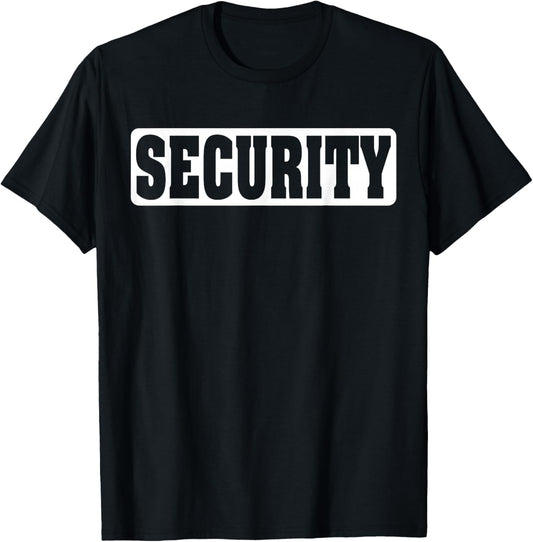 Security Shirt Kids Security Guard Costume Security Officer T-Shirt - T-Shirt | Black