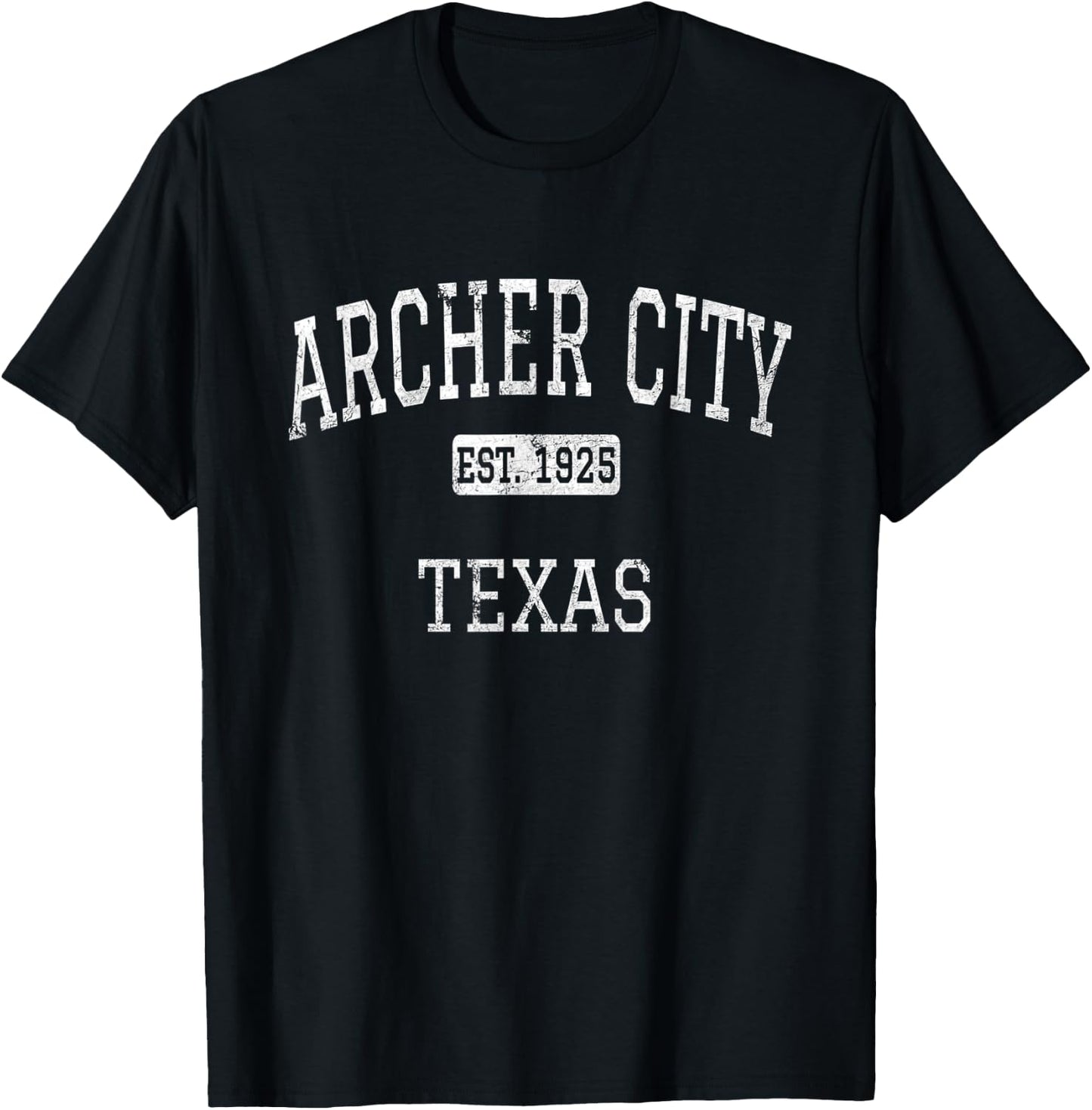 Archer City Texas TX Vintage T-Shirt - T-Shirt | Black