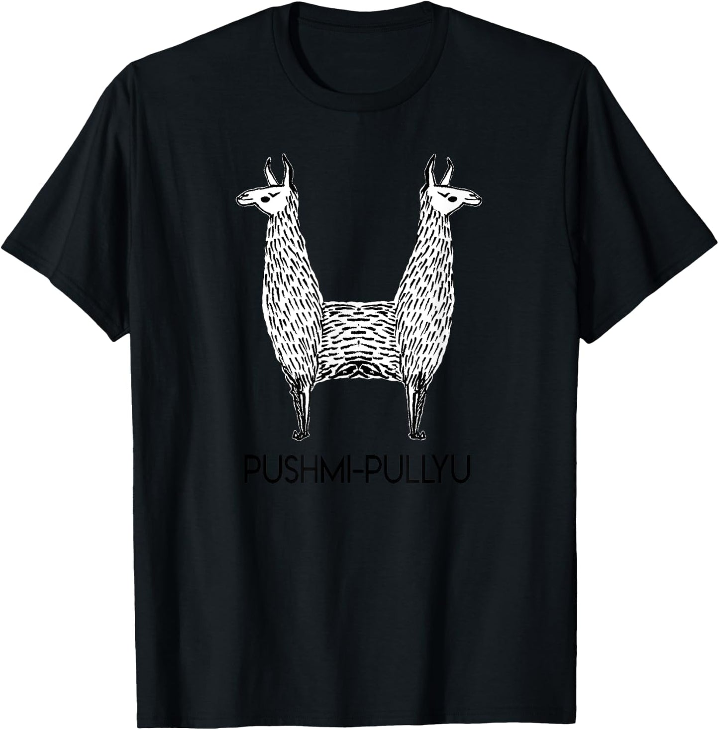 Funny Alpaca Llama Style , Pushmi-Pullyu Yoga T-Shirt - T-Shirt | Black