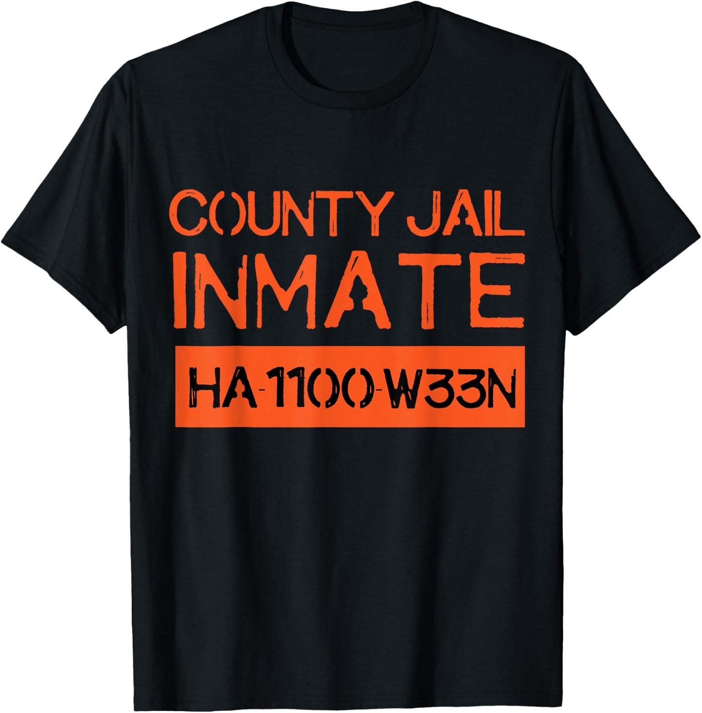 Country Jail Inmate Prison Costume Easy Halloween Gifts T-Shirt - T-Shirt | Black