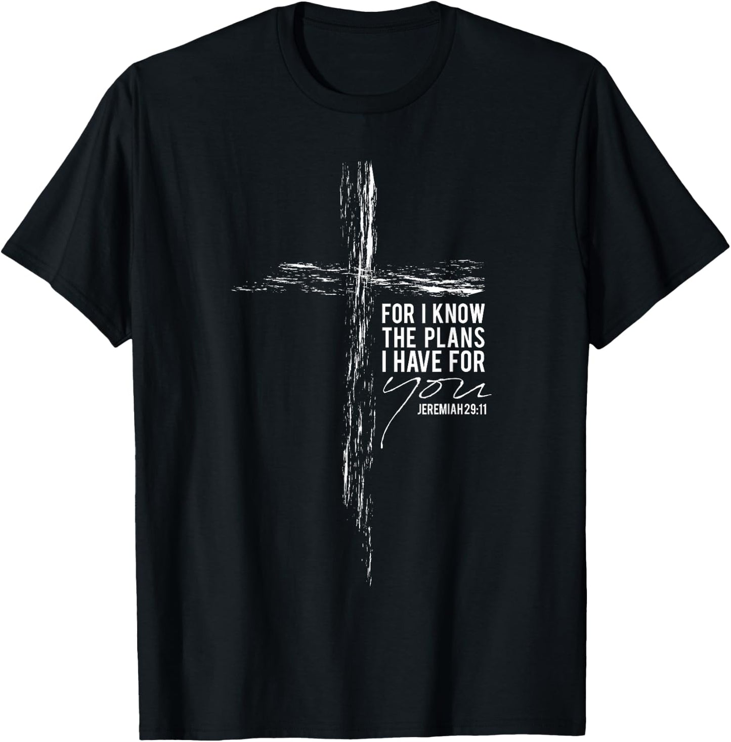 Jeremiah 29:11 Christian Cross Gifts Men Women Wife Husband T-Shirt - T-Shirt | Black