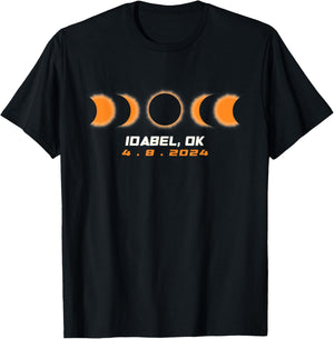Total Solar Eclipse 2024 Idabel Oklahoma April 8 2024 T-Shirt - T-Shirt | Black