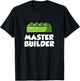 Brick Builder Funny Blocks Building Master Builder Toys Kids T-Shirt - T-Shirt | Black