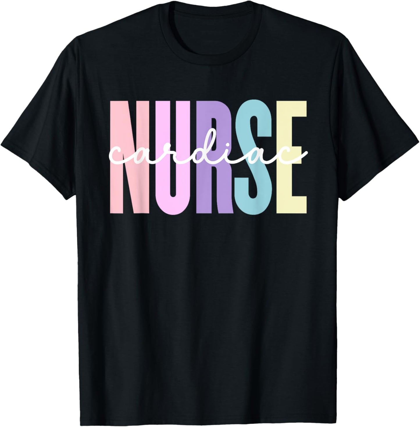 Cardiac Nurse Nursing Heart Cardiology Cardiac Nurse T-Shirt - T-Shirt | Black