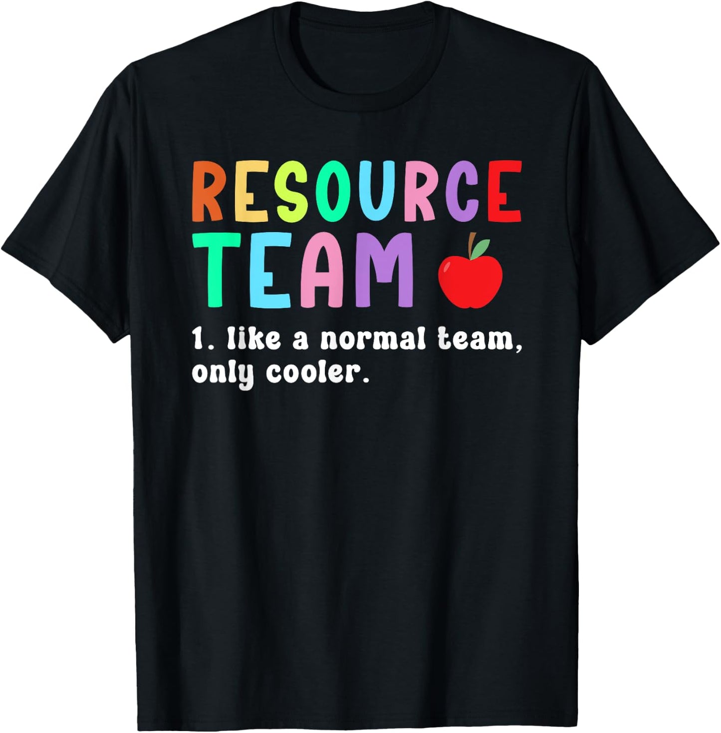 Resource Team Definition Resource Teacher Crew T-Shirt - T-Shirt | Black