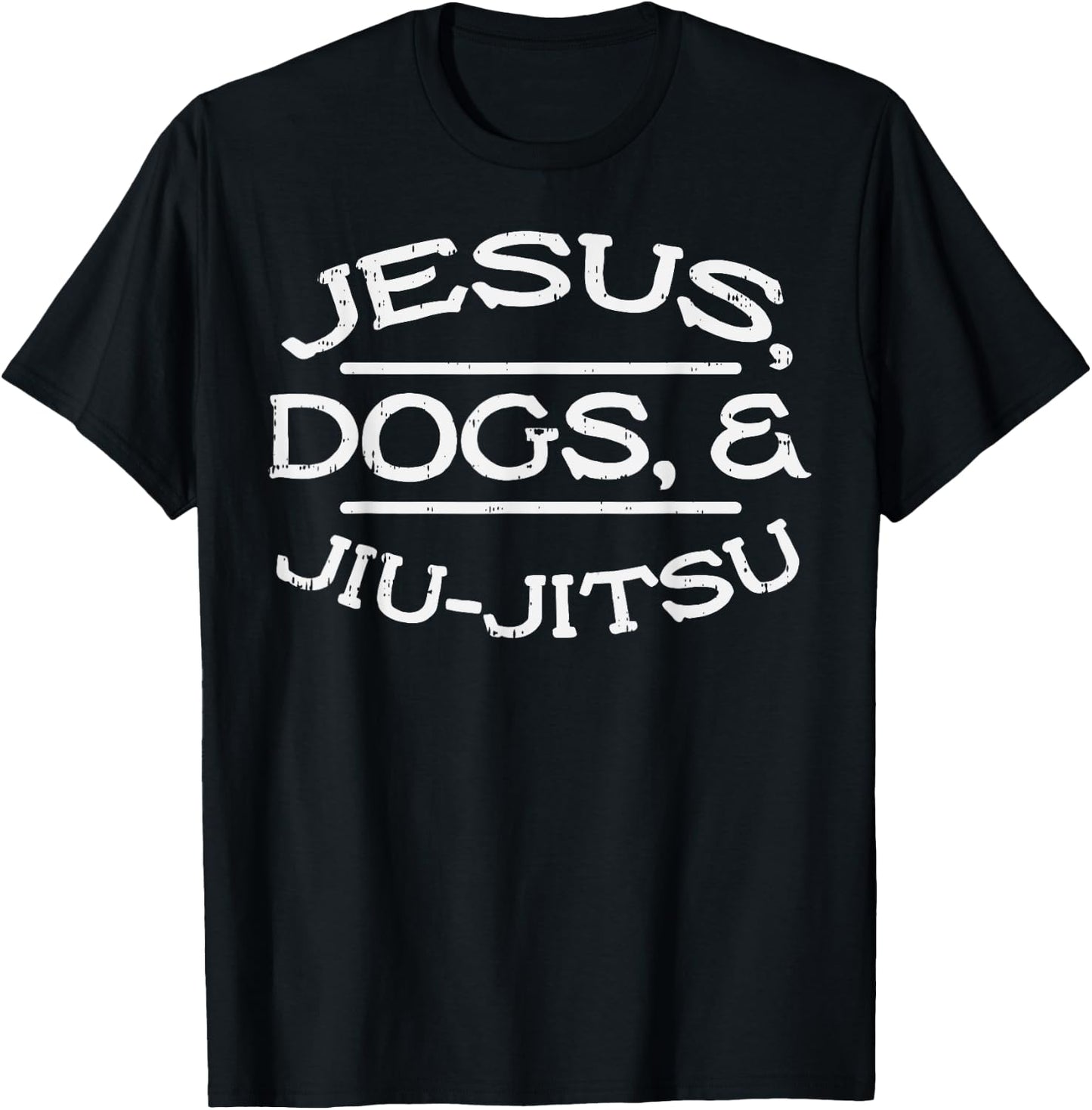 Jesus Dogs Jiu Jitsu BJJ Sports Brazilian Martial Arts Gift T-Shirt - T-Shirt | Black