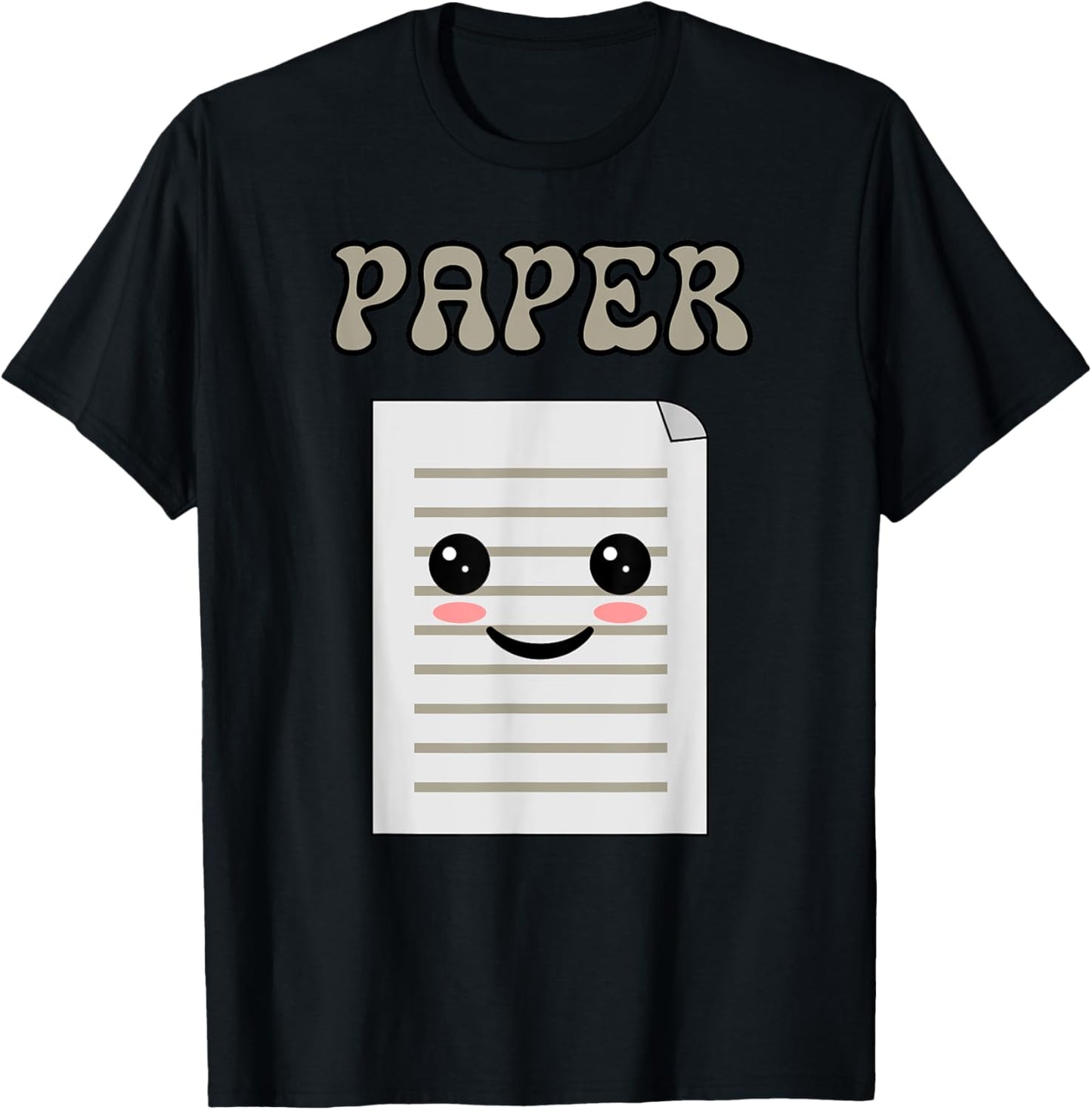 Rock Paper Scissors Easy Halloween Matching Group Costume T-Shirt - T-Shirt | Black