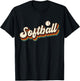 Retro Softball Graphic - Softball T-Shirt - T-Shirt | Black