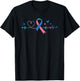 Thyroid Cancer Heartbeat Thyroid Cancer Ribbon Awareness T-Shirt - T-Shirt | Black