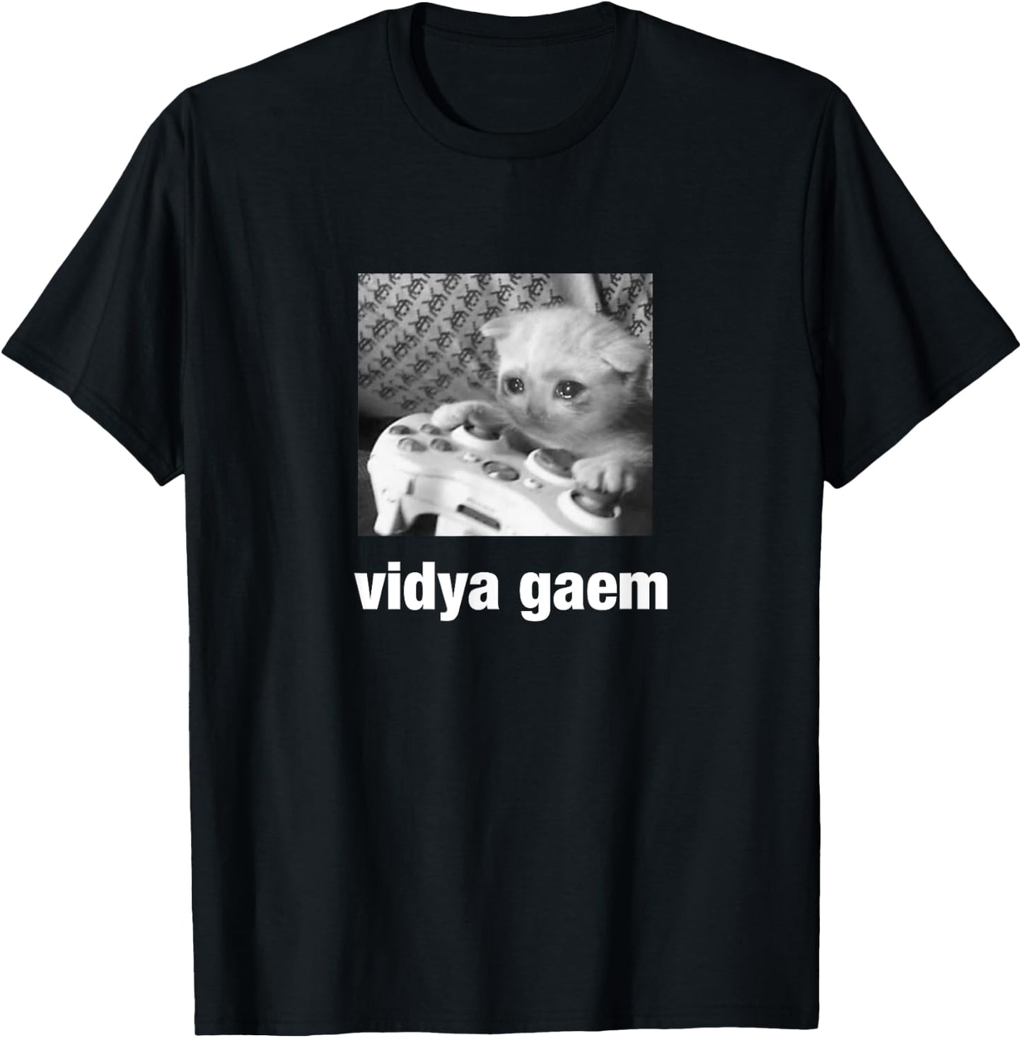Cursed Cat Funny Vidya Gaem T-Shirt - T-Shirt | Black