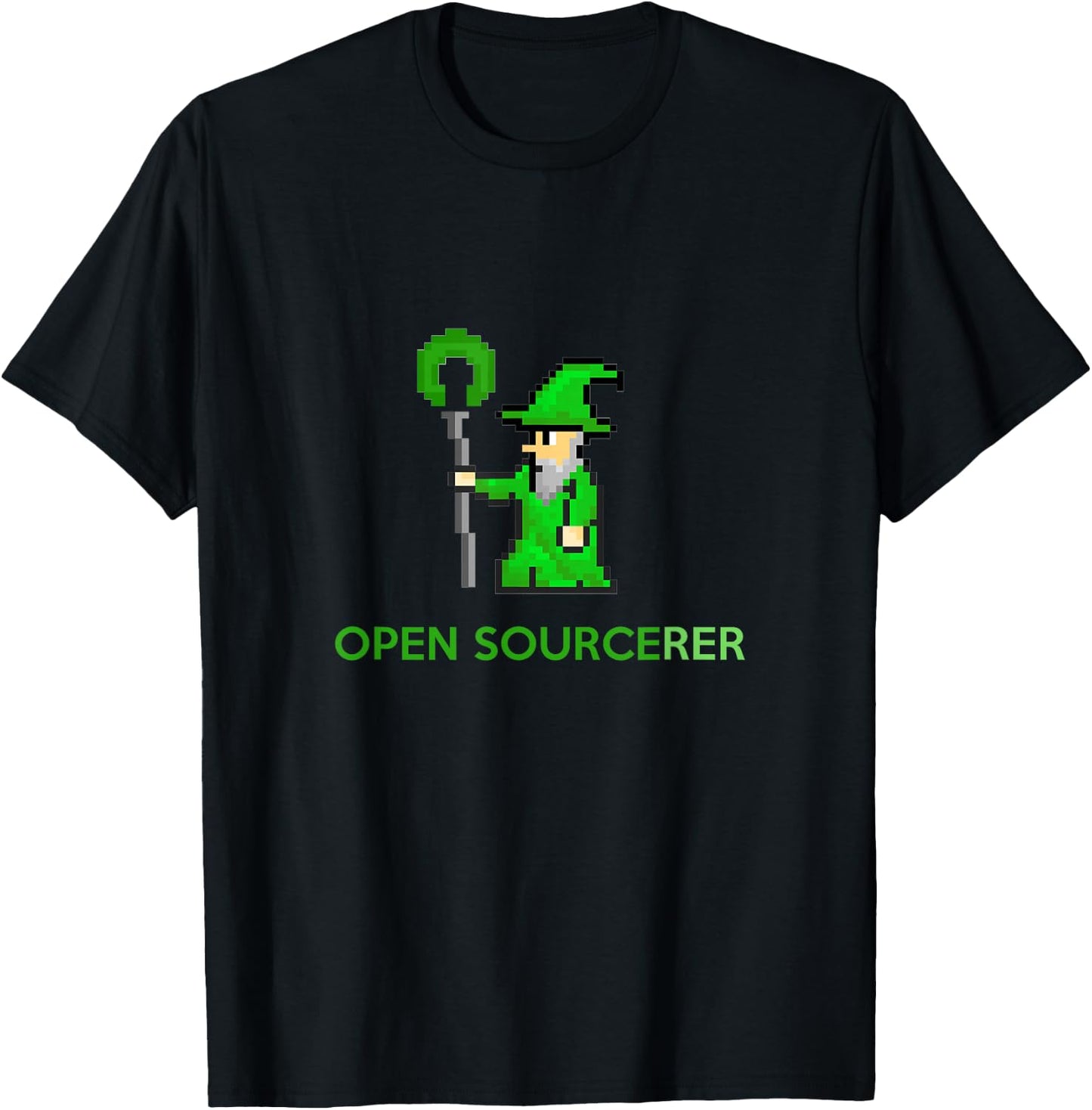 Open Sourcerer Developer Coder Open Sorcerer T-Shirt - T-Shirt | Black