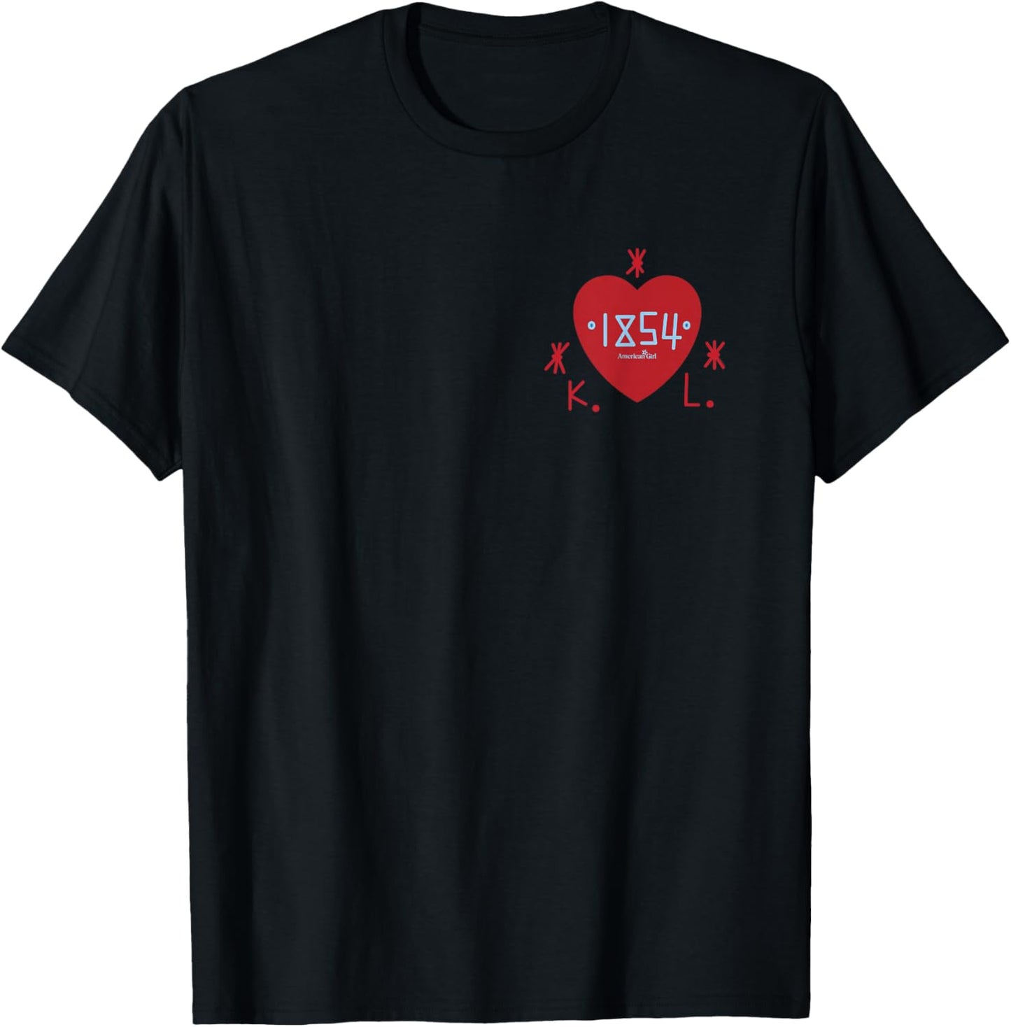 American Girl - Kirsten Larson 1854 Heart T-Shirt - T-Shirt | Black