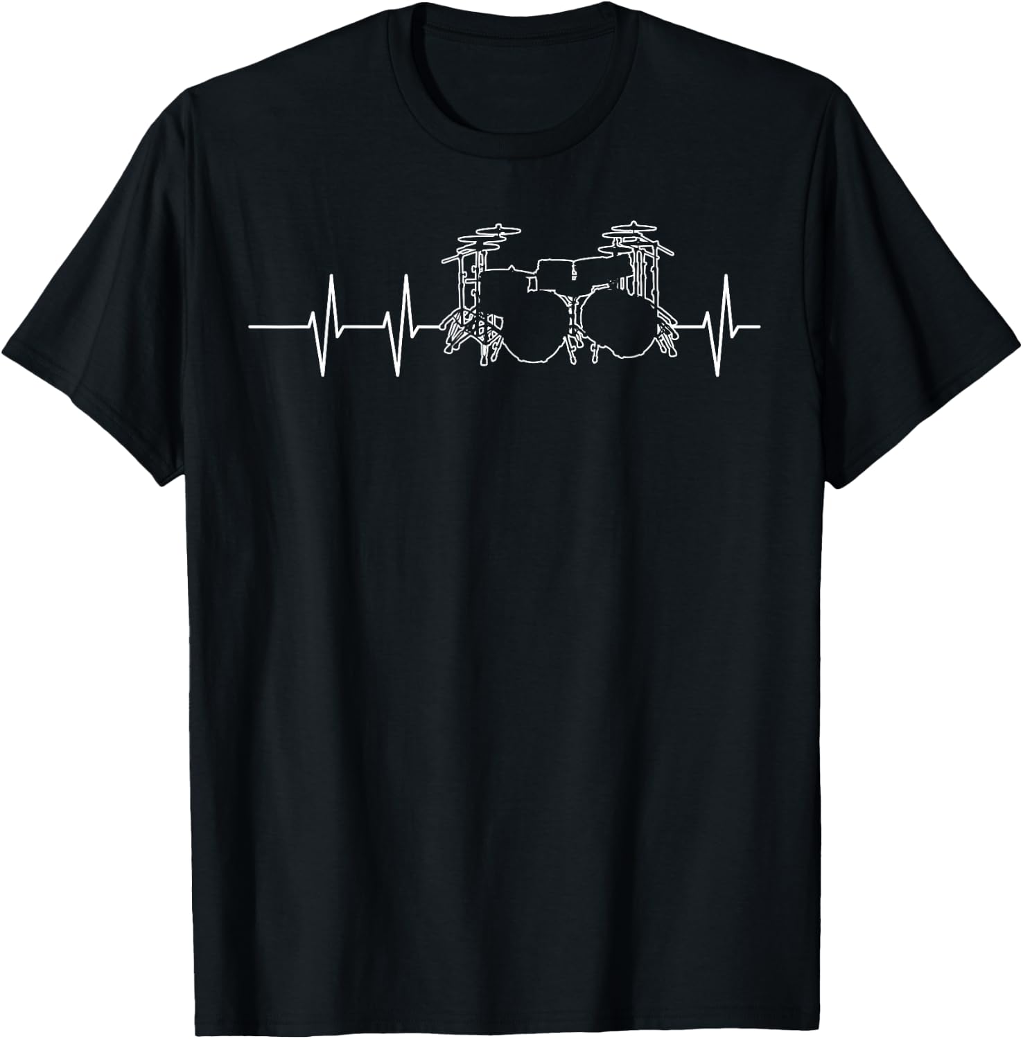 Funny Drummer Art Women Kids Drumming Lover Drummer T-Shirt - T-Shirt | Black