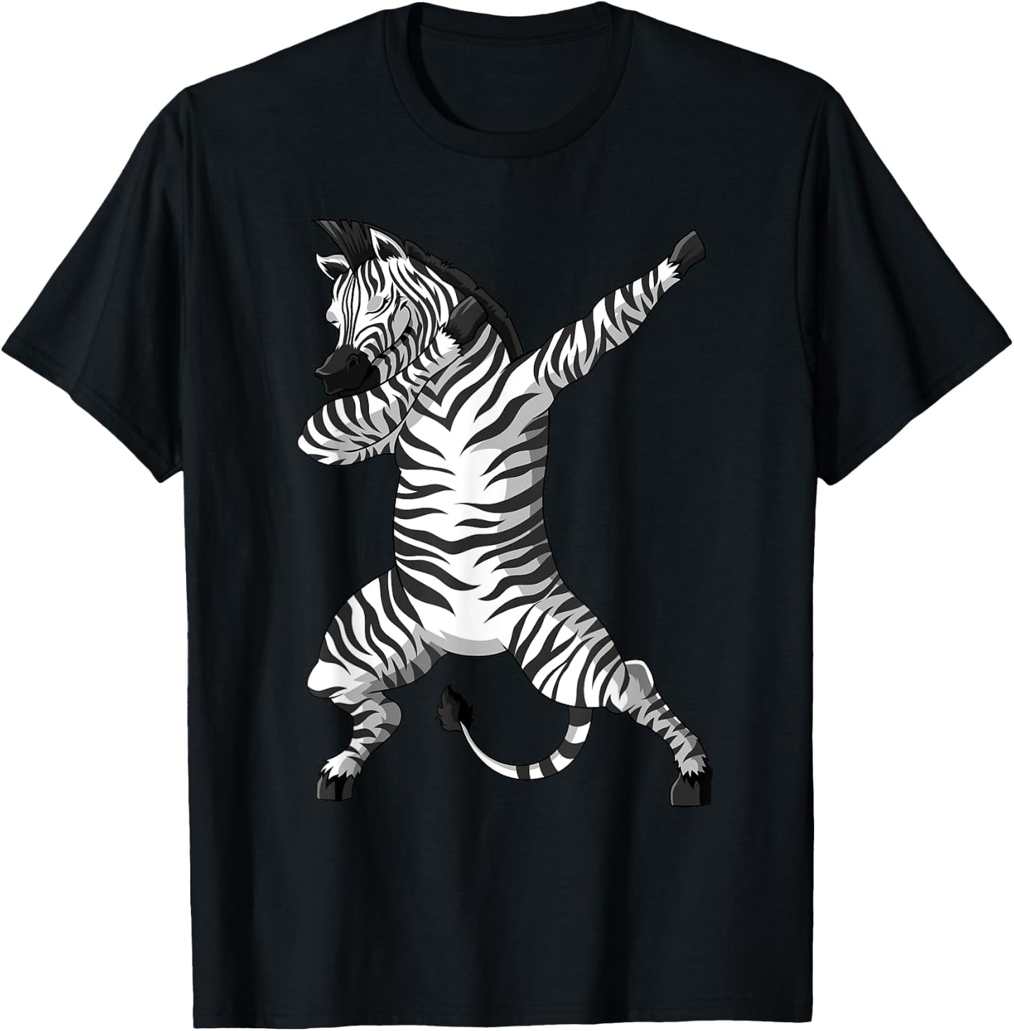 Funny Zebra Dab Dabbing Zoo Africa Safari Animal Lover Gifts T-Shirt - T-Shirt | Black