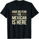 Have No Fear The Mexican Is Here Mexican Sarcastic Joke T-Shirt - T-Shirt | Black