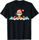 Kawaii Tiger Wearing Santa Hat Xmas Tiger Lover Christmas T-Shirt - T-Shirt | Black