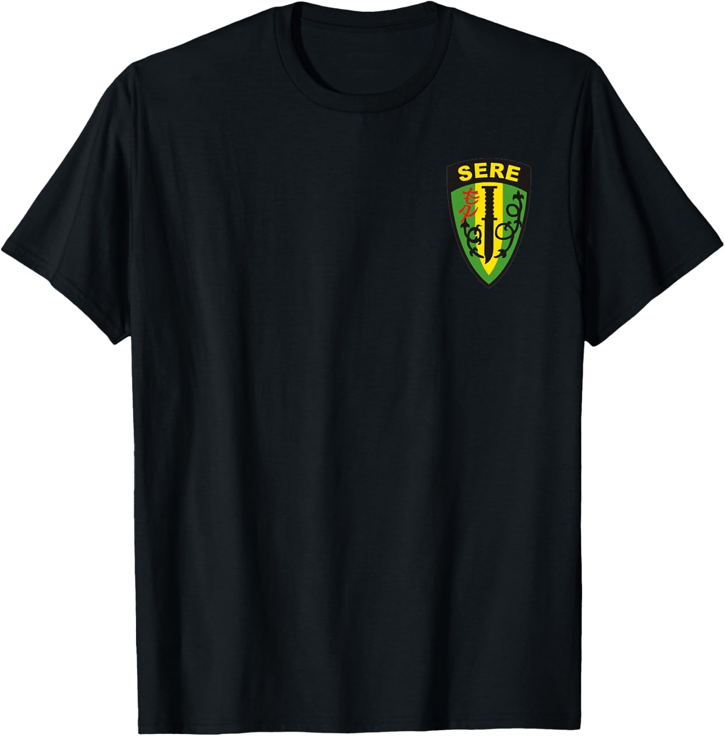 Survival, Evasion, Resistance and Escape SERE Patch T-Shirt - T-Shirt | Black