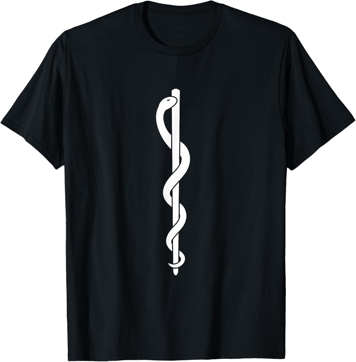 Rod of Asclepius - Medicine Symbol T-Shirt - T-Shirt | Black