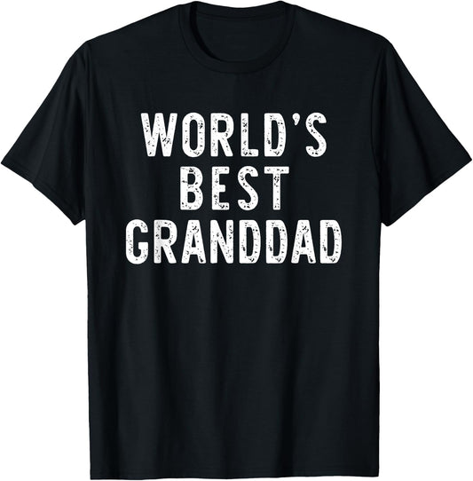 World's Best Granddad Funny Family T-Shirt - T-Shirt | Black