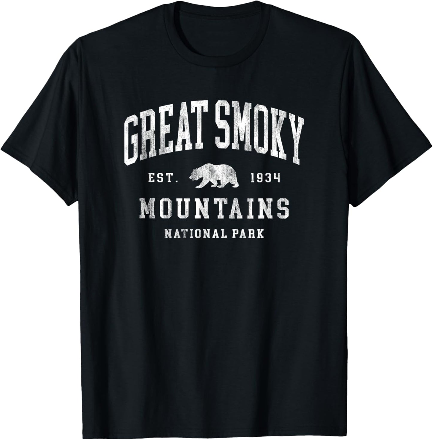 Vintage Great Smoky Mountains National Park Kids T-Shirt - T-Shirt | Black