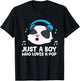 K-Pop Boy Just a Boy Who Loves K-Pop T-Shirt - T-Shirt | Black
