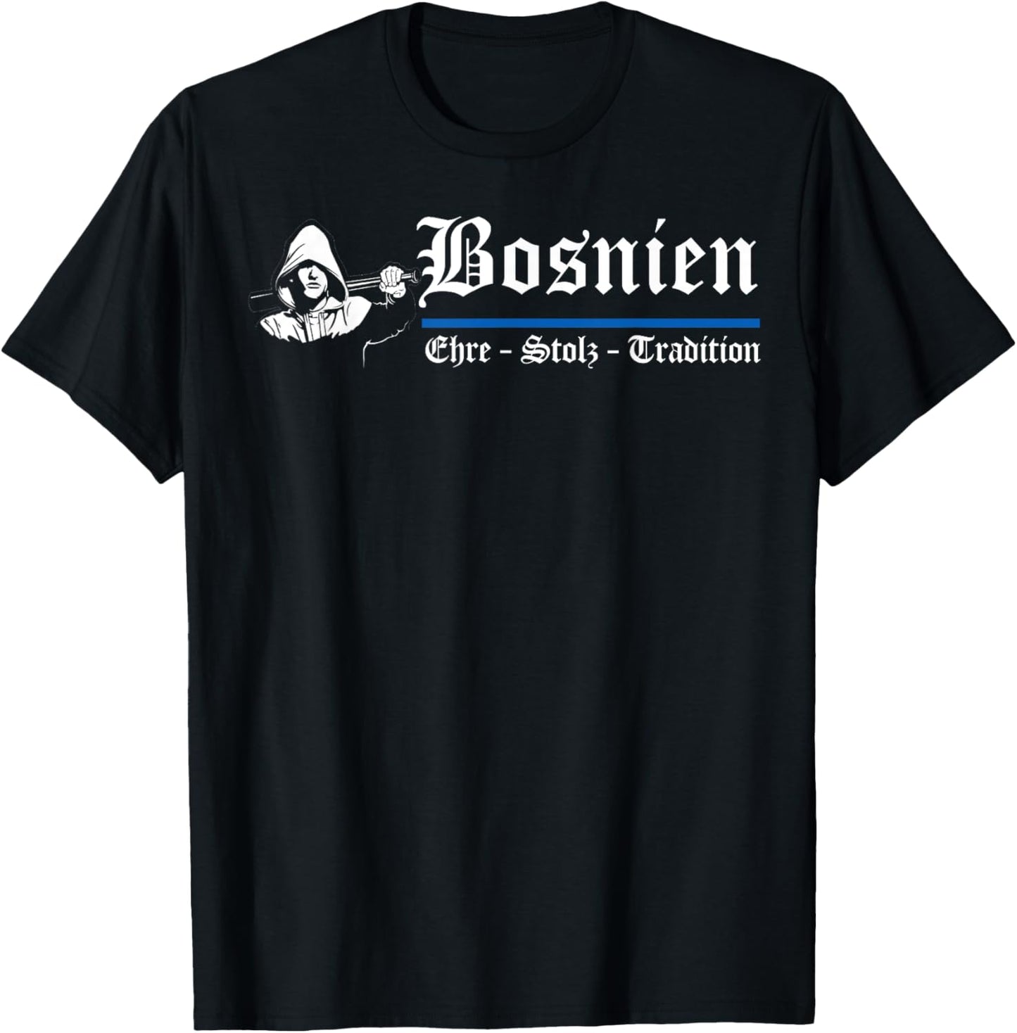Bosnia Gift Flag Bosnia Vintage Herzegovina Sarajevo Balkan T-Shirt - T-Shirt | Black